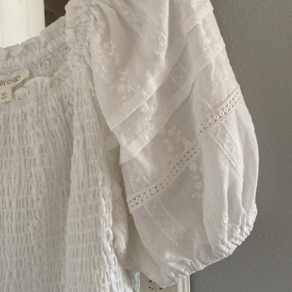 Brand new Shabby Chic White Top Xl. $15 - Picture 3 of 5